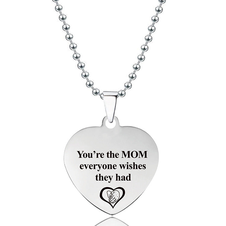 Wholesale Love Heart Stainless Steel Pendant Titanium Steel Necklaces